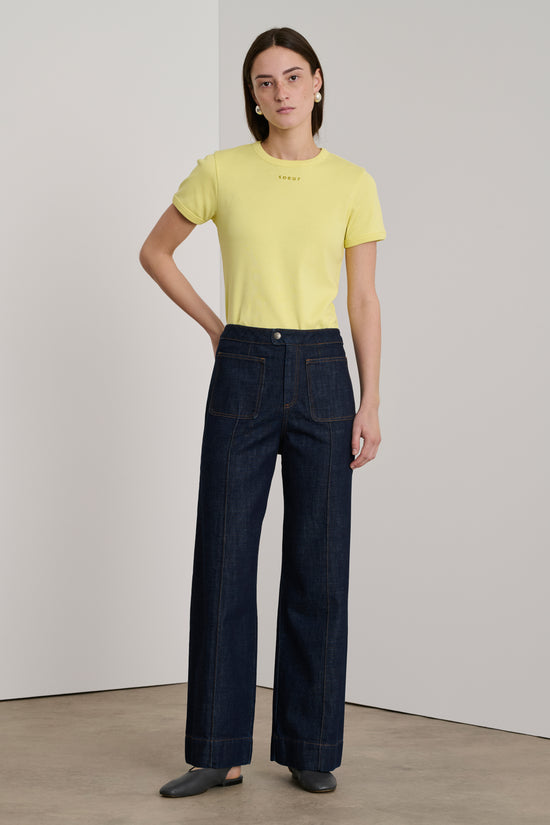 soeur jean harry Pantalon denim bleu brut soeur jean harry Pantalon denim bleu brut