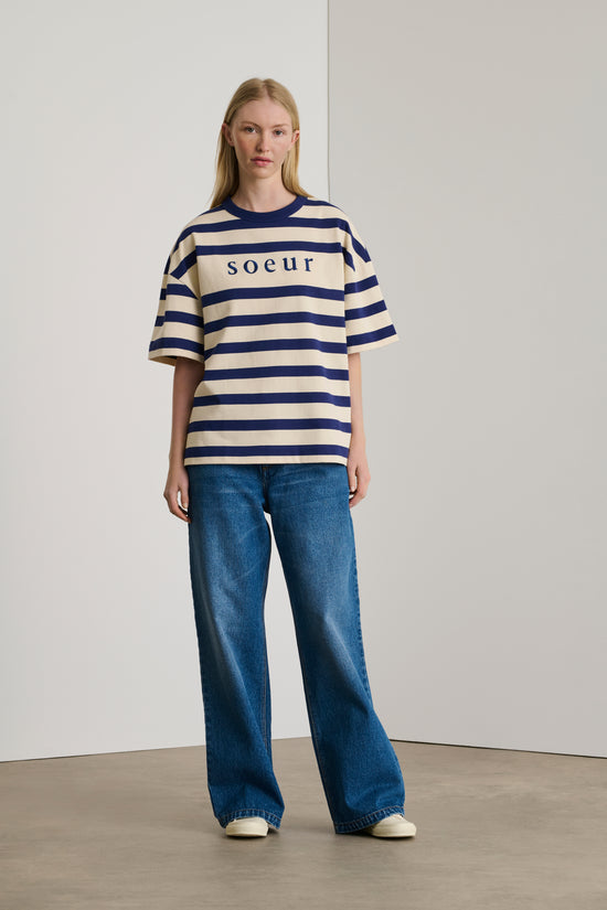 soeur tee-shirt adam Tee-shirt manches courtes marinière en coton biologique