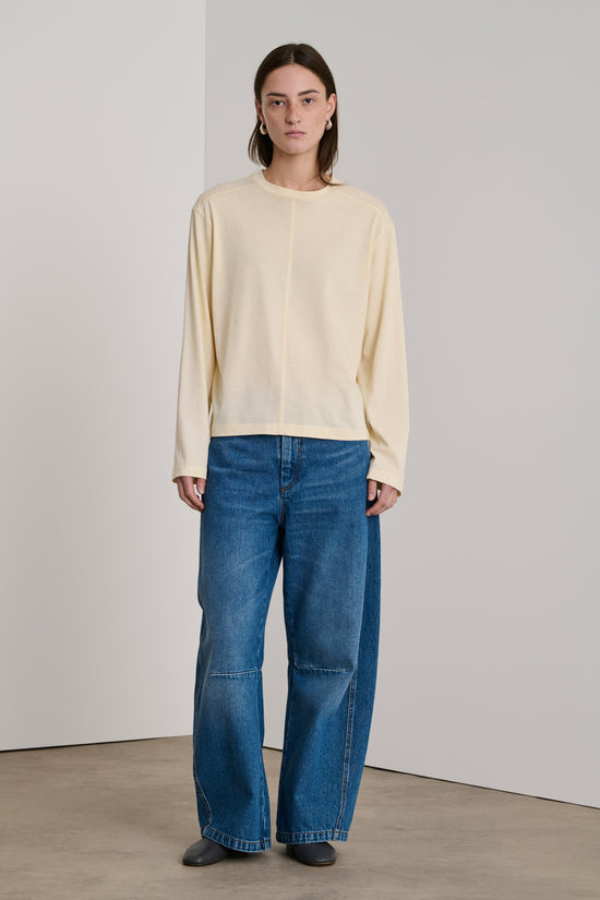 Soeur Tee-shirt Adelie t-shirt Manches Longues En Coton Supima Extra Fin écru