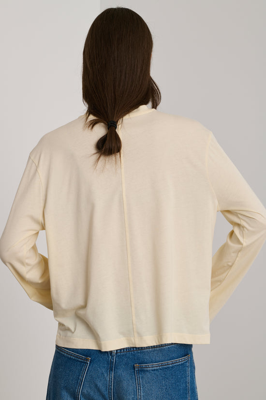 Soeur Tee-shirt Adelie t-shirt Manches Longues En Coton Supima Extra Fin écru