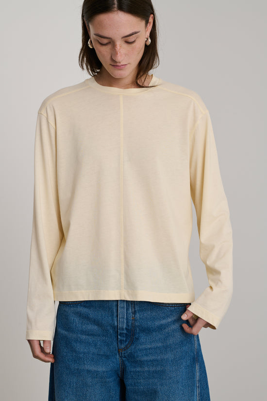 soeur tee-shirt adelie t-shirt manches longues en coton supima extra fin écru