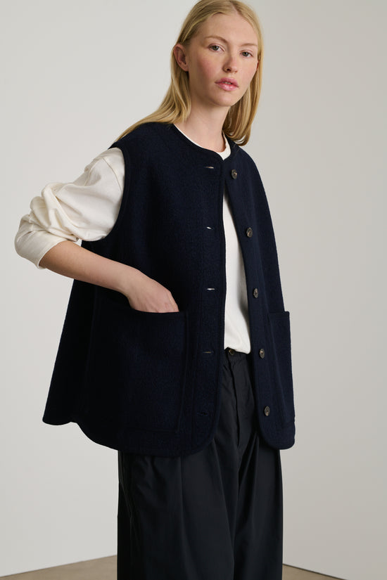 soeur veste chicago Blouson sans manches en laine bouillie épaisse