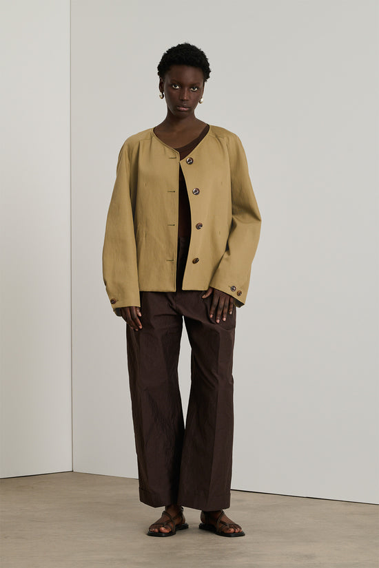 soeur veste damia Veste courte en coton et lin beige