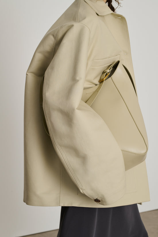 Soeur Veste Domingo Veste Ample En Coton Biologique Double Satiné Mastic