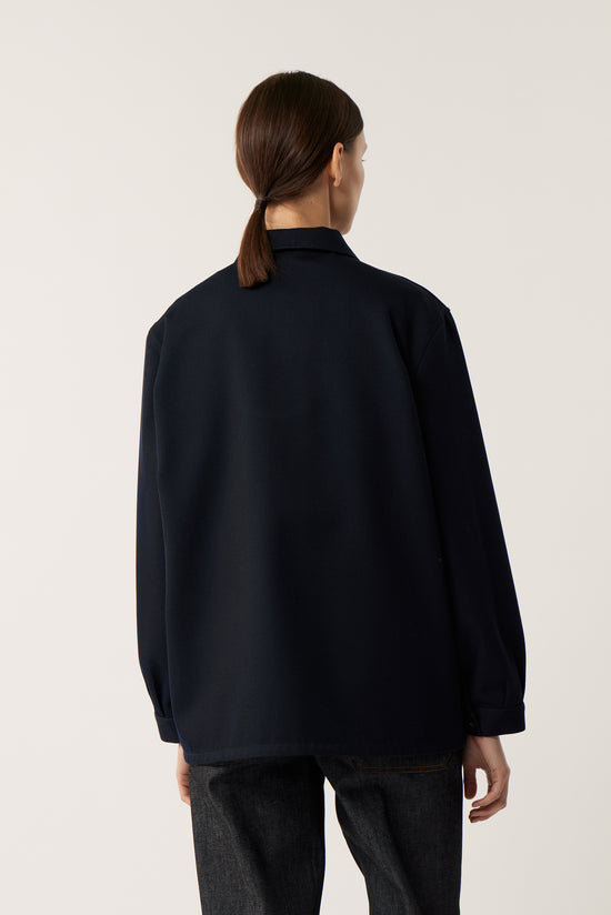Soeur Veste Fabien Veste En Gabardine De Laine Navy