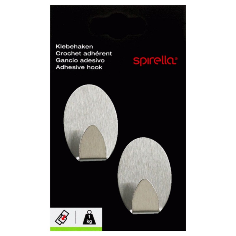 Spirella 2 Crochets Muraux Pour Serviette METAL OVAL Spirella