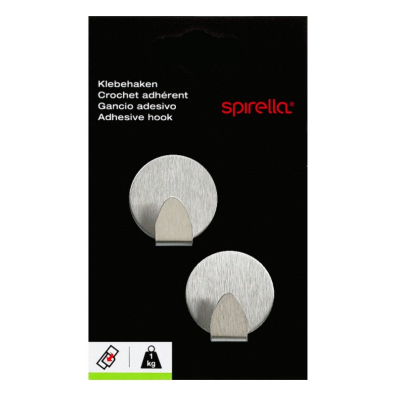 Spirella 2 Crochets Muraux Pour Serviette METAL RUND Spirella