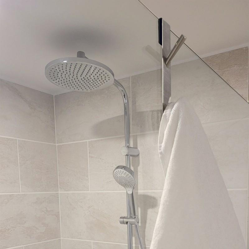 Spirella 2 Crochets Patères Pour Paroi De Douche NOKO Finition Satinée MSV