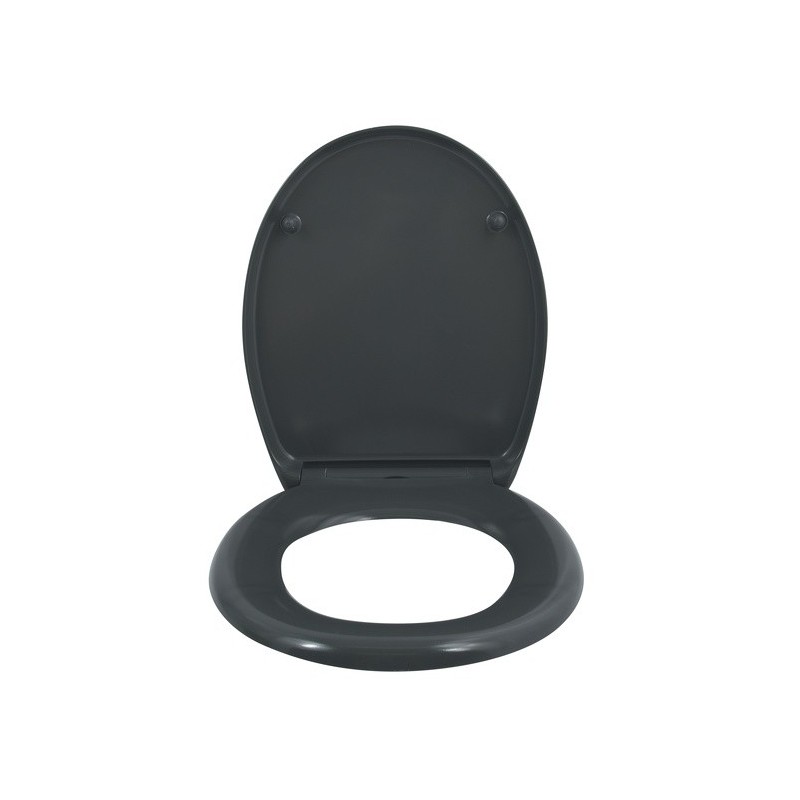 Spirella Abattant Wc EASY CLIP Thermo Dur Gris - Charnières Inox Spirella