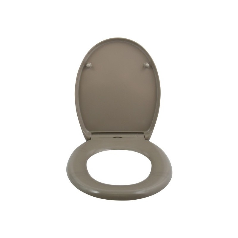 Spirella Abattant Wc EASY CLIP Thermo Dur Taupe - Charnières Inox Spirella