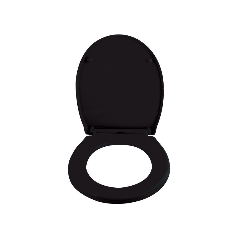 Spirella Abattant Wc HARRY Noir - Charnière Zinc Spirella