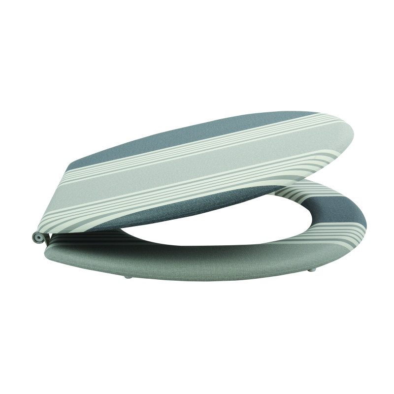 Spirella Abattant Wc MDF Cardiff Gris - Charnières Inox MSV