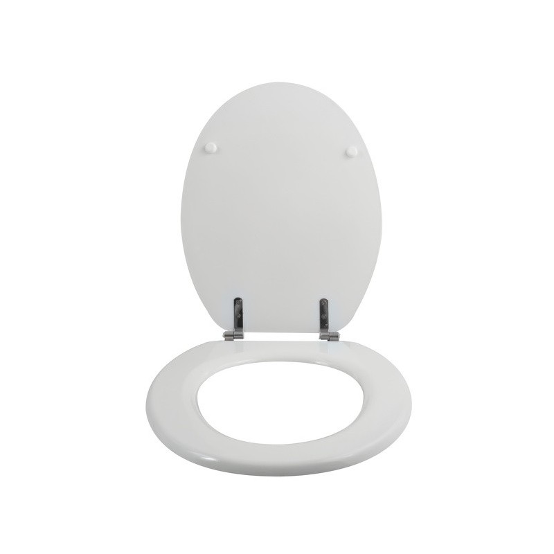 Spirella Abattant WC MDF CLEO Blanc - Charnières Inox MSV