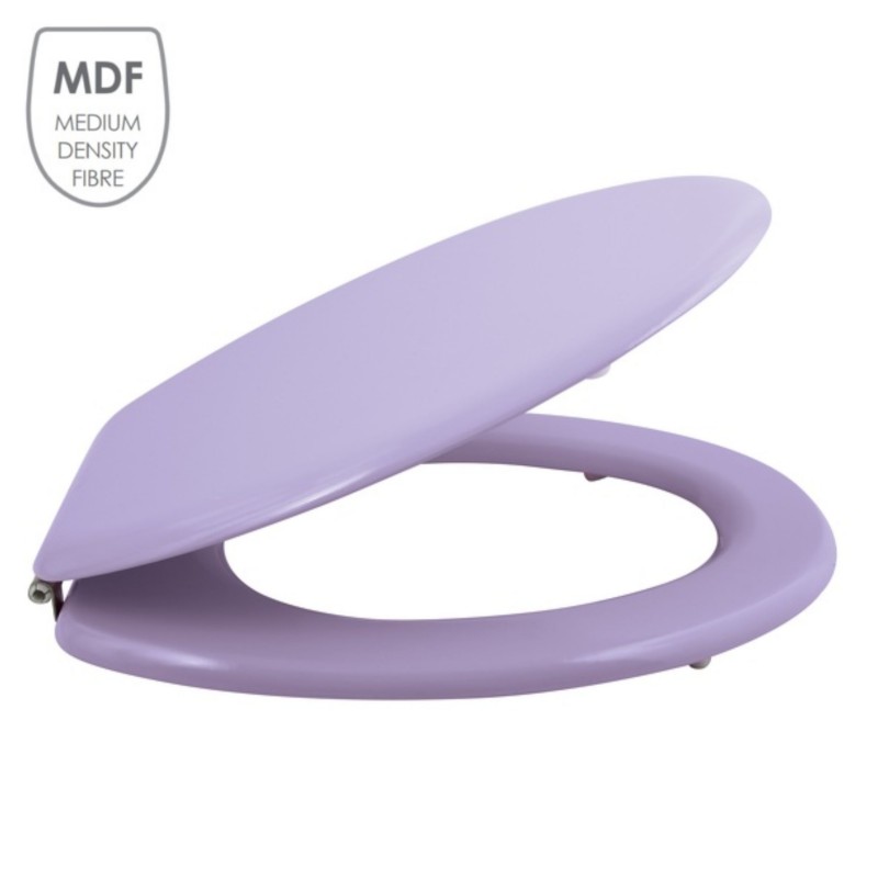 Spirella Abattant Wc MDF CLEO Lavande - Charnières Inox MSV