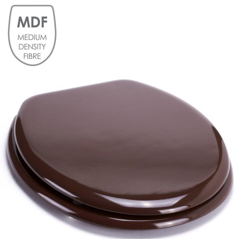 Spirella Abattant Wc MDF CLEO Marron Chocolat - Charnières Inox MSV