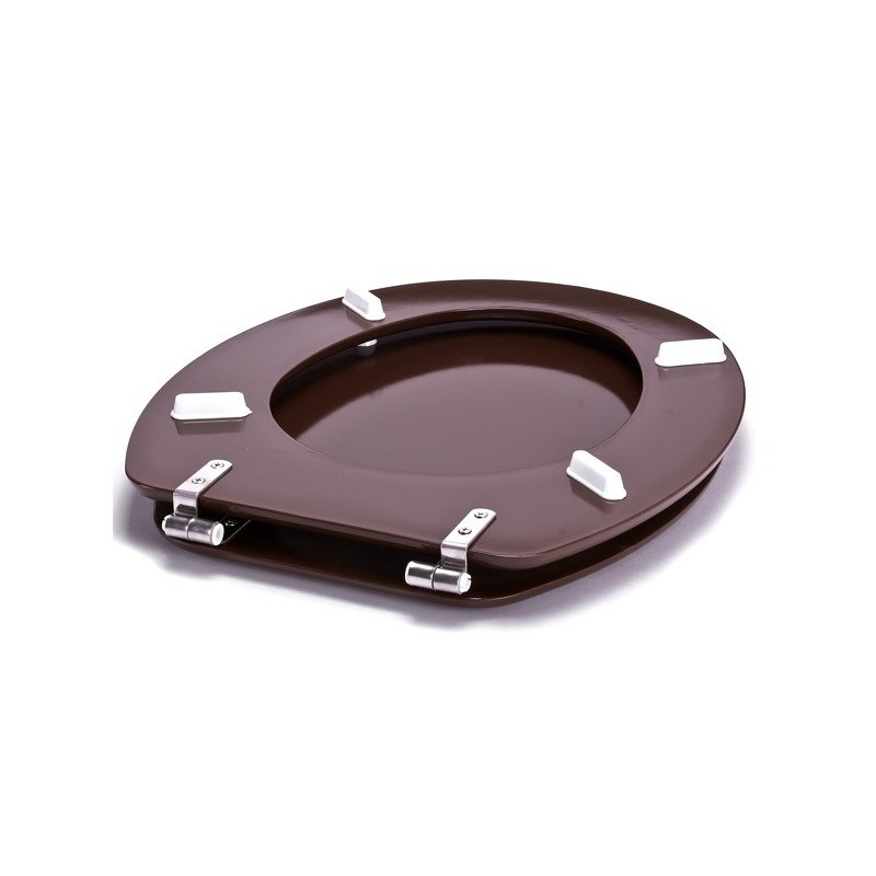 Spirella Abattant Wc MDF CLEO Marron Chocolat - Charnières Inox MSV