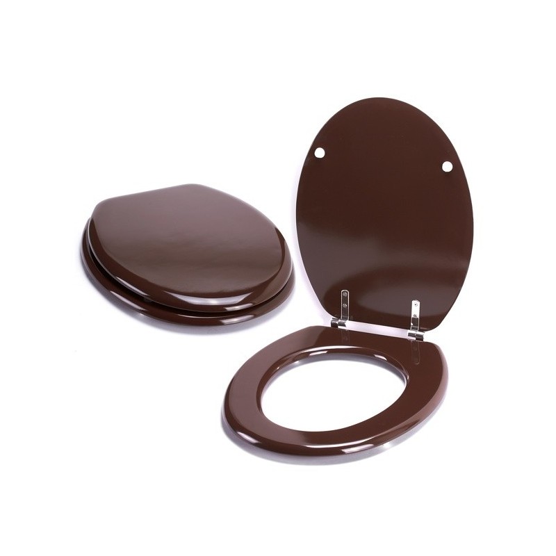 Spirella Abattant Wc MDF CLEO Marron Chocolat - Charnières Inox MSV