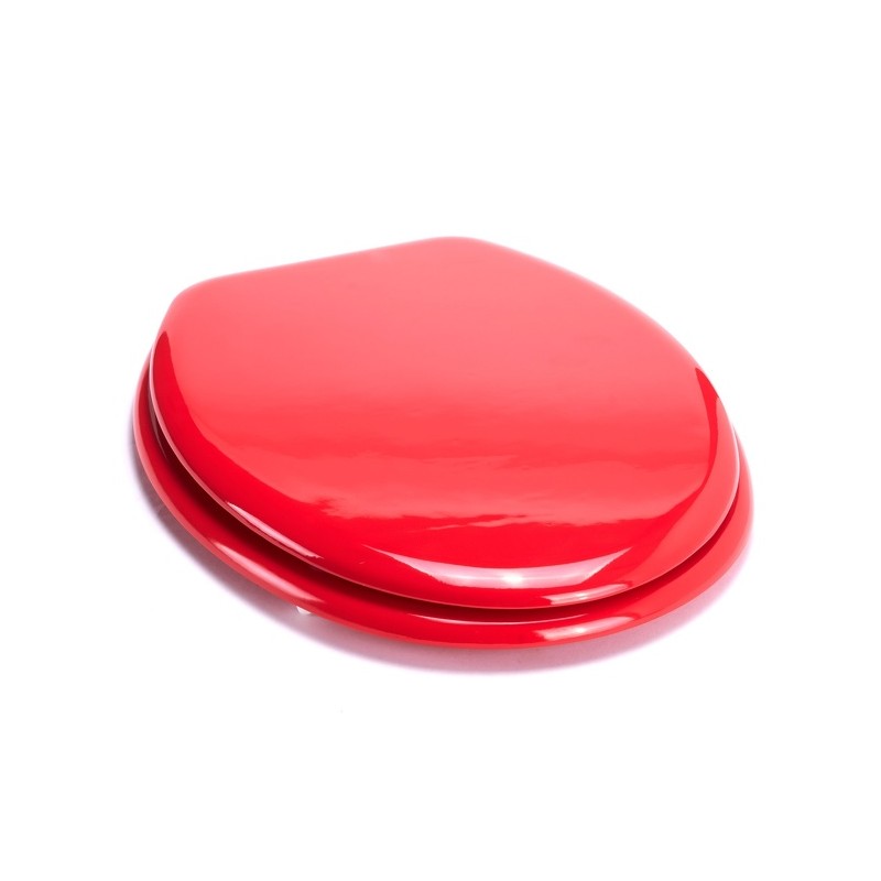 Spirella Abattant Wc MDF CLEO Rouge - Charnières Inox MSV