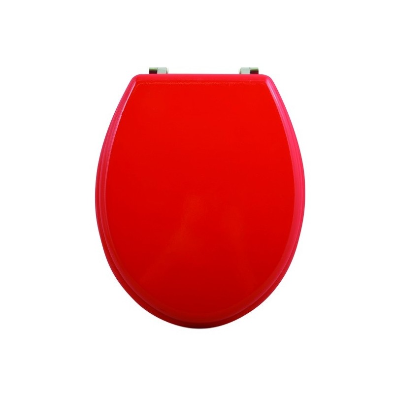spirella Abattant wc MDF CLEO Rouge - Charnières Inox MSV