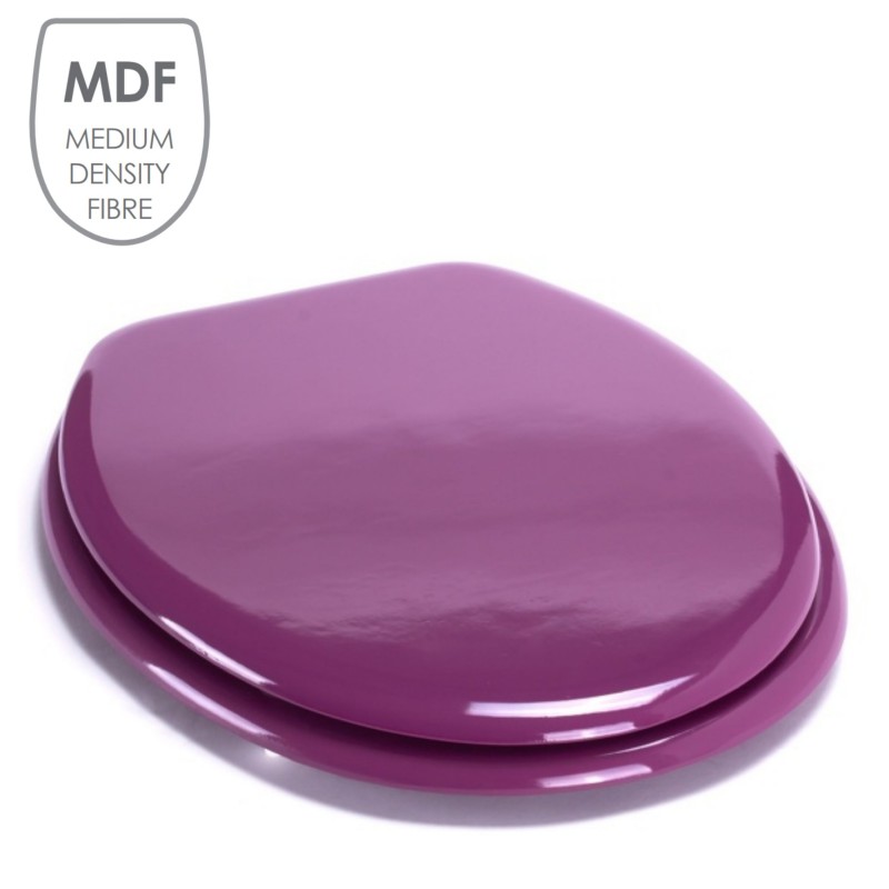 Spirella Abattant Wc MDF CLEO Violet - Charnières Inox MSV