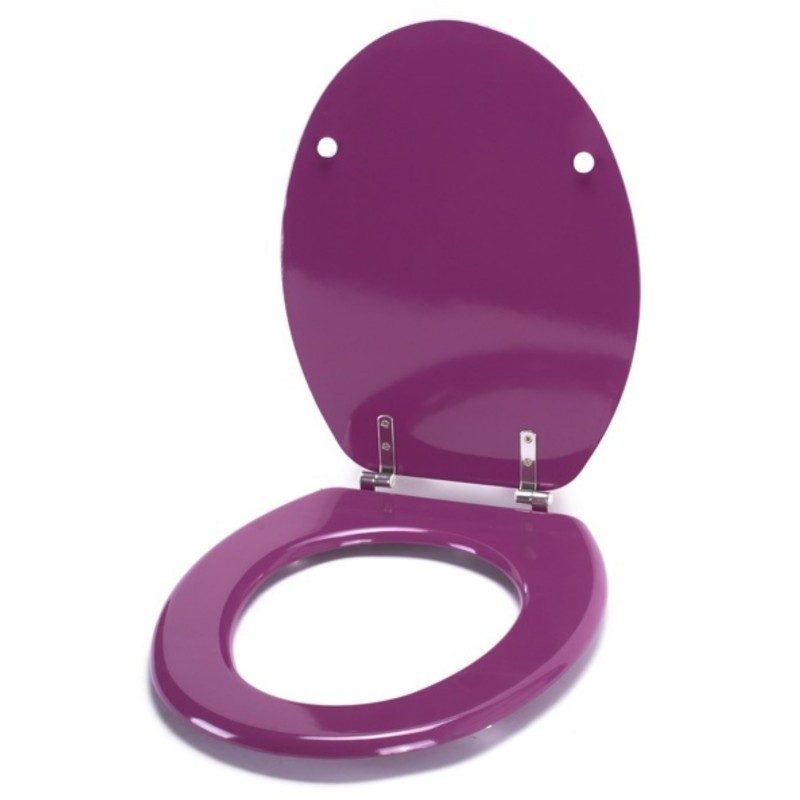 Spirella Abattant Wc MDF CLEO Violet - Charnières Inox MSV