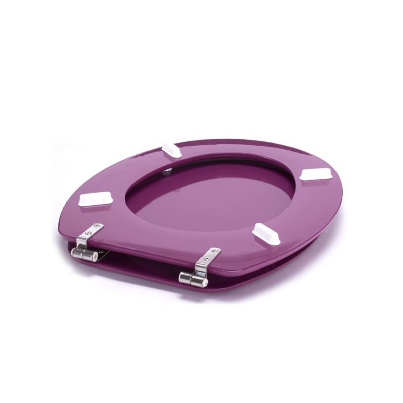 Spirella Abattant Wc MDF CLEO Violet - Charnières Inox MSV