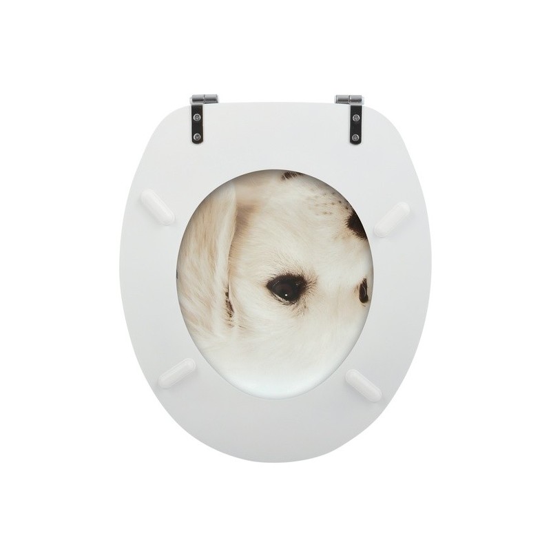 Spirella Abattant Wc MDF Dog SCOTT Beige - Charnières Inox MSV