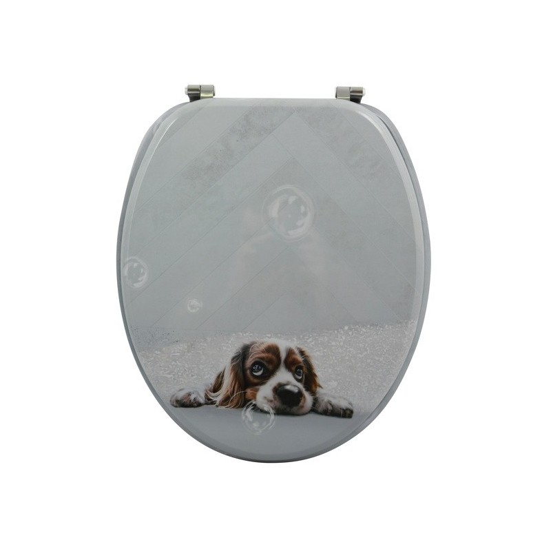 spirella Abattant wc MDF Doggy Bath - Charnières Inox MSV
