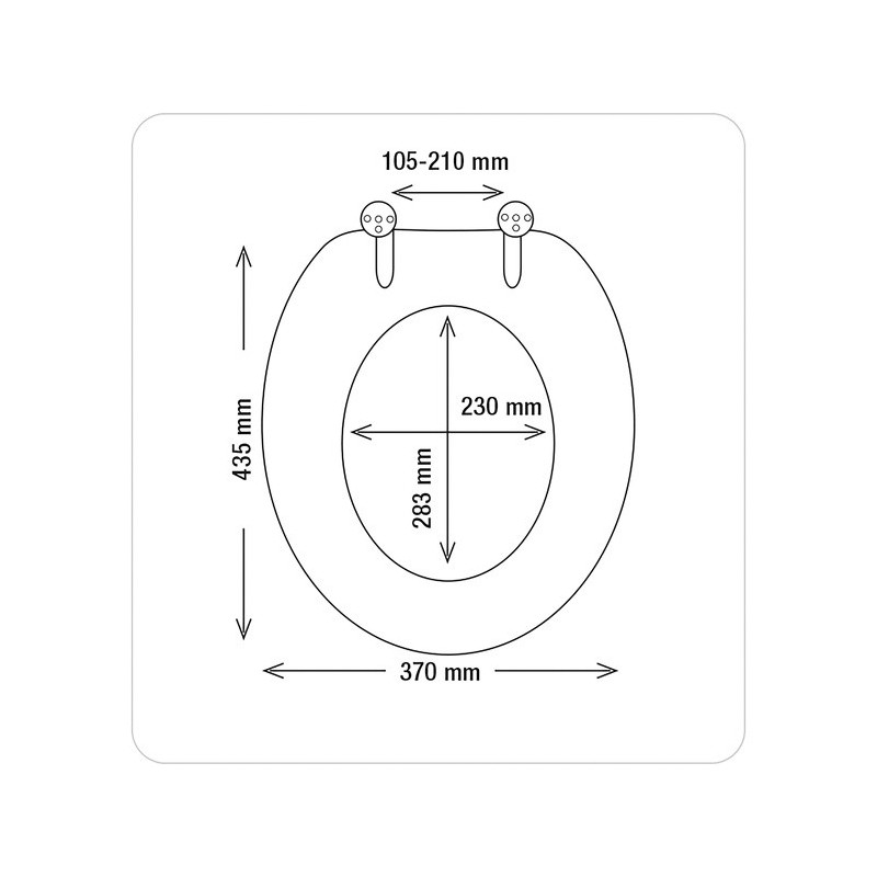 Spirella Abattant Wc MDF ELEPHANT - Charnières Inox Spirella