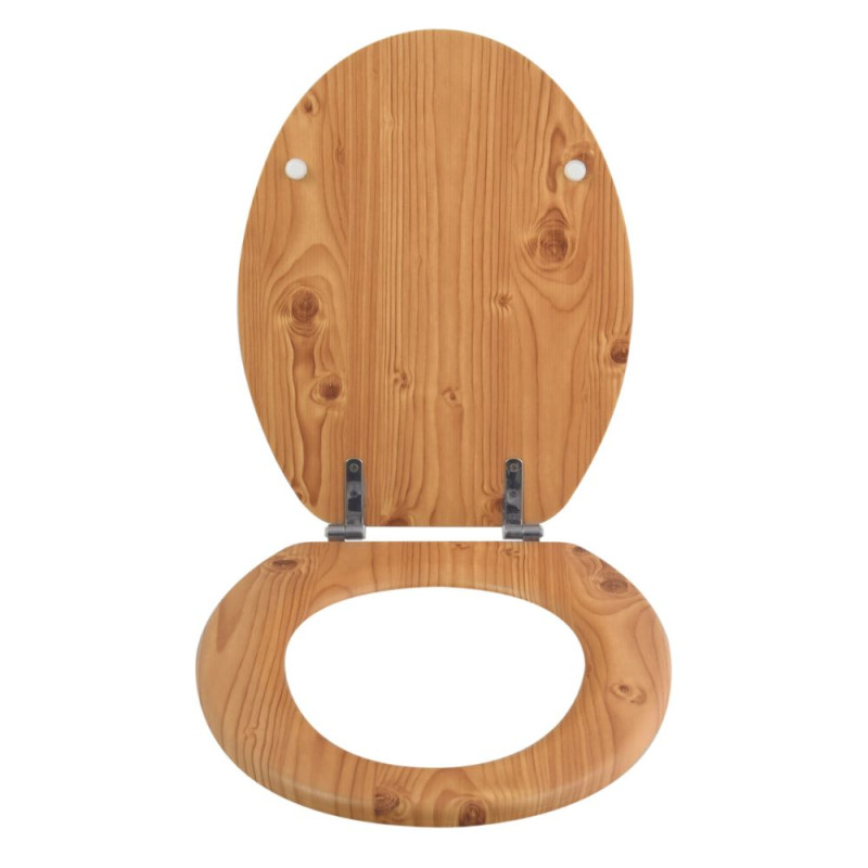 Spirella Abattant Wc MDF En Décor Pin Marron - Charnières Inox MSV