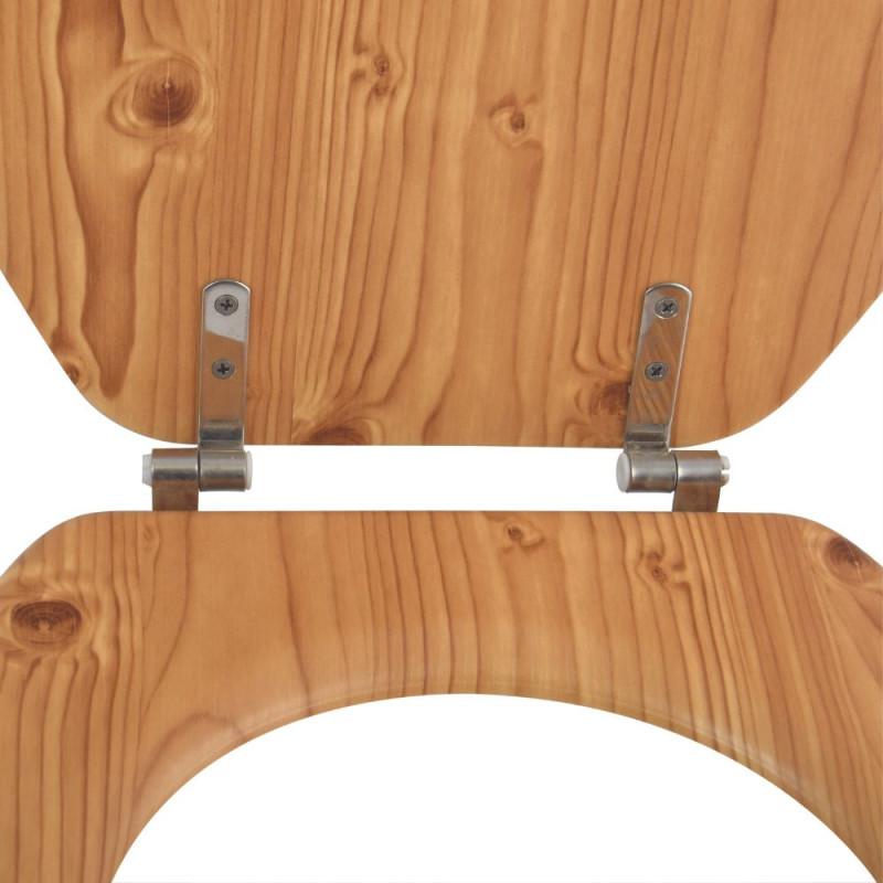 Spirella Abattant Wc MDF En Décor Pin Marron - Charnières Inox MSV