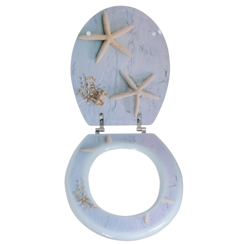 Spirella Abattant Wc MDF Etoile De Mer - Charnières Inox MSV