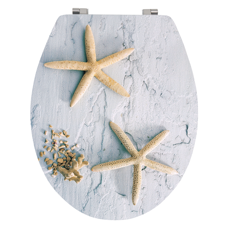 spirella Abattant wc MDF Etoile de mer - Charnières Inox MSV