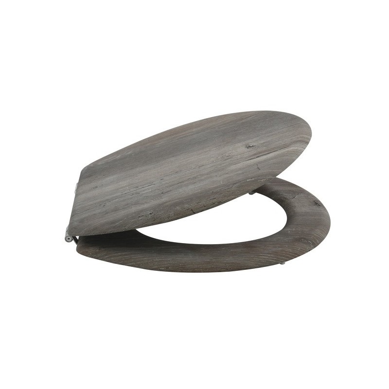 Spirella Abattant Wc MDF Marron - Charnières Inox MSV