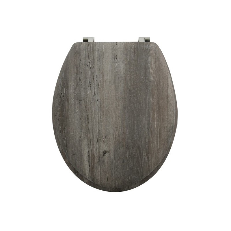 spirella Abattant wc MDF Marron - Charnières Inox MSV