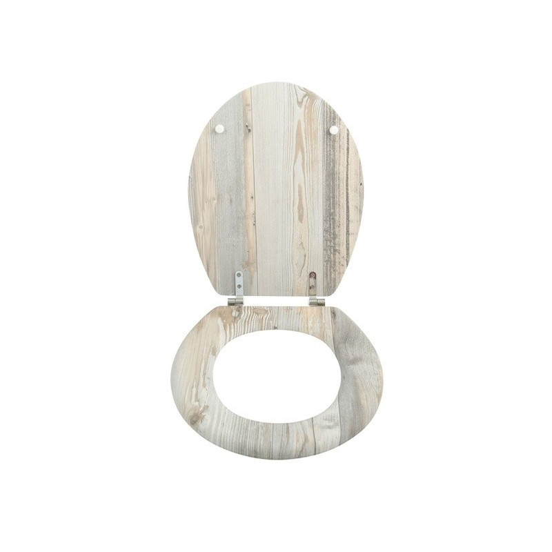 Spirella Abattant Wc MDF Ombo Beige- Charnières Inox MSV