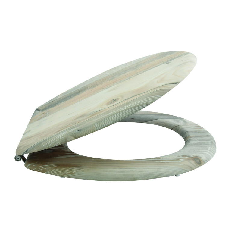 Spirella Abattant Wc MDF Ombo Beige- Charnières Inox MSV