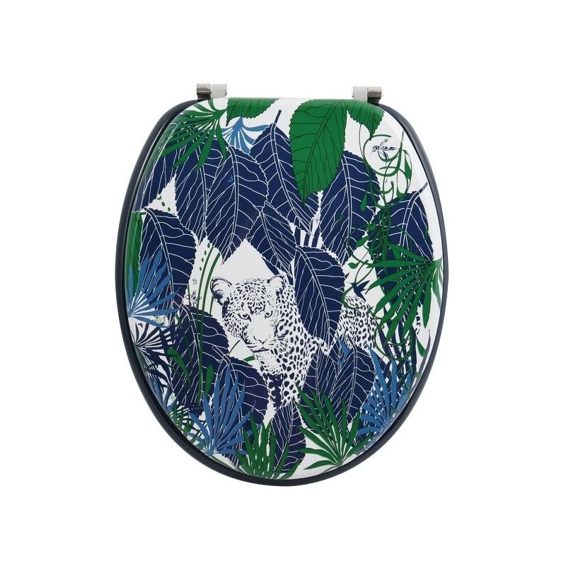 spirella Abattant wc MDF RAIN FOREST Bleu & Vert - Charnières Inox MSV