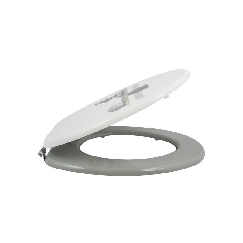 Spirella Abattant Wc MDF SPIRIT - Charnières Inox MSV