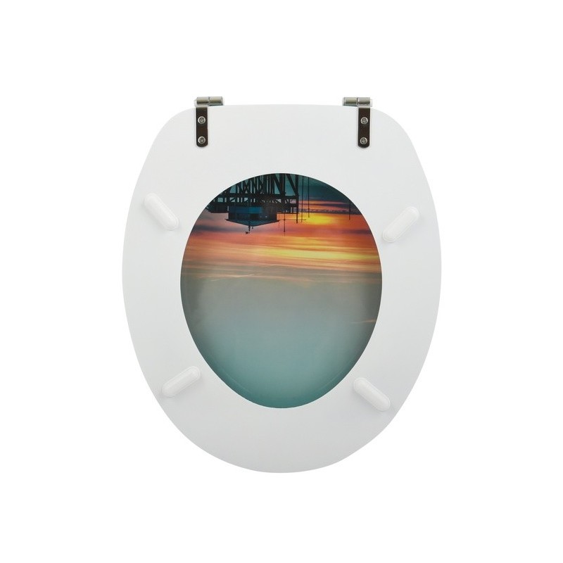 Spirella Abattant Wc MDF SUNSET - Charnières Inox MSV