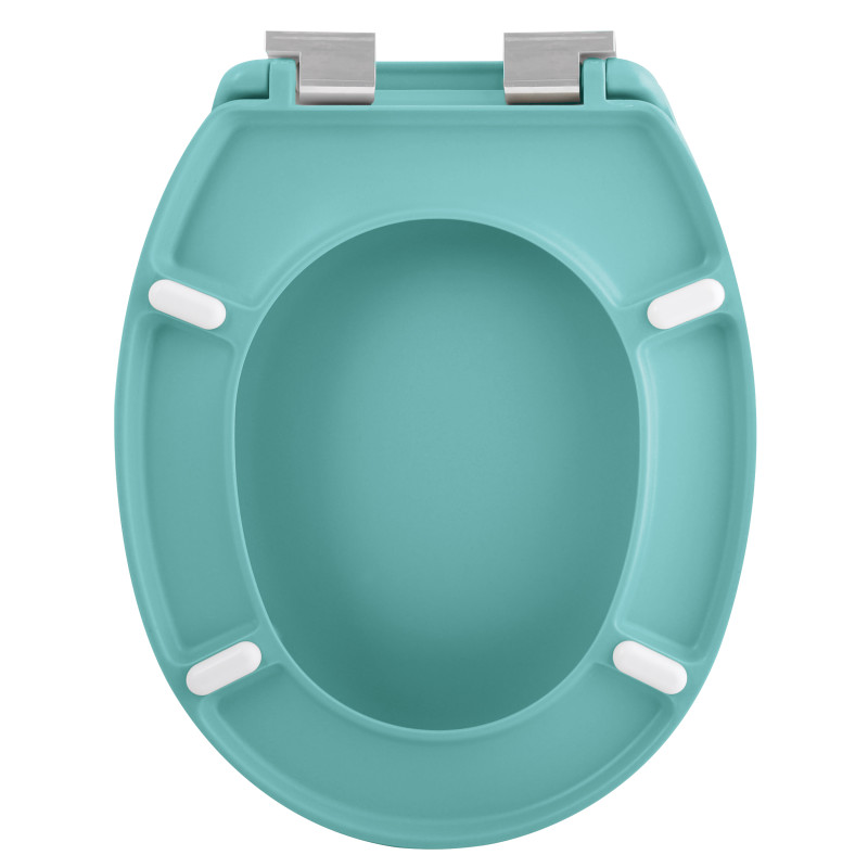 Spirella Abattant Wc Thermo Dur Avec Frein De Chute NEELA Aqua - Charnières ABS Chromé Spirella