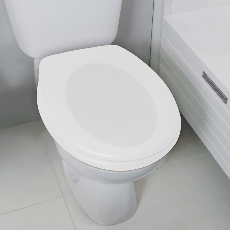 Spirella Abattant Wc Thermo Dur Avec Frein De Chute NEELA Blanc Mat - Charnières ABS Chromé Spirella