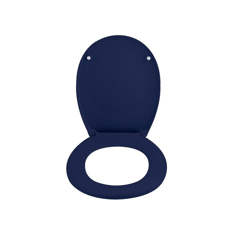 Spirella Abattant Wc Thermo Dur Avec Frein De Chute NEELA Bleu Foncé Mat - Charnières ABS Chromé Spirella