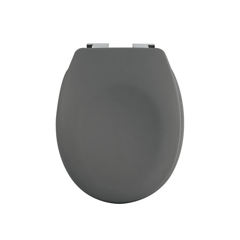 spirella Abattant wc Thermo dur avec frein de chute NEELA Gris mat - Charnières ABS Chromé Spirella