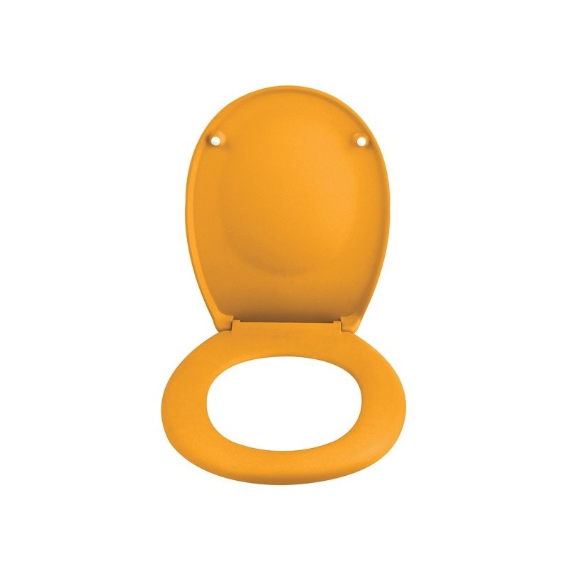 Spirella Abattant Wc Thermo Dur Avec Frein De Chute NEELA Safran Mat - Charnières ABS Chromé Spirella