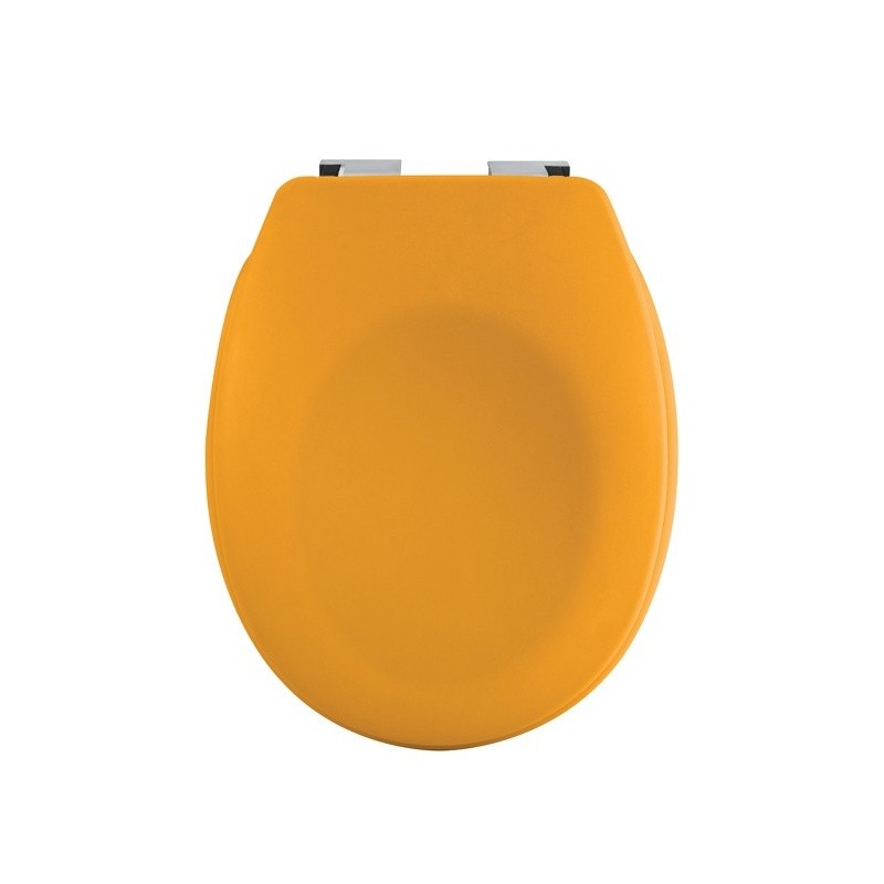 spirella Abattant wc Thermo dur avec frein de chute NEELA Safran mat - Charnières ABS Chromé Spirella