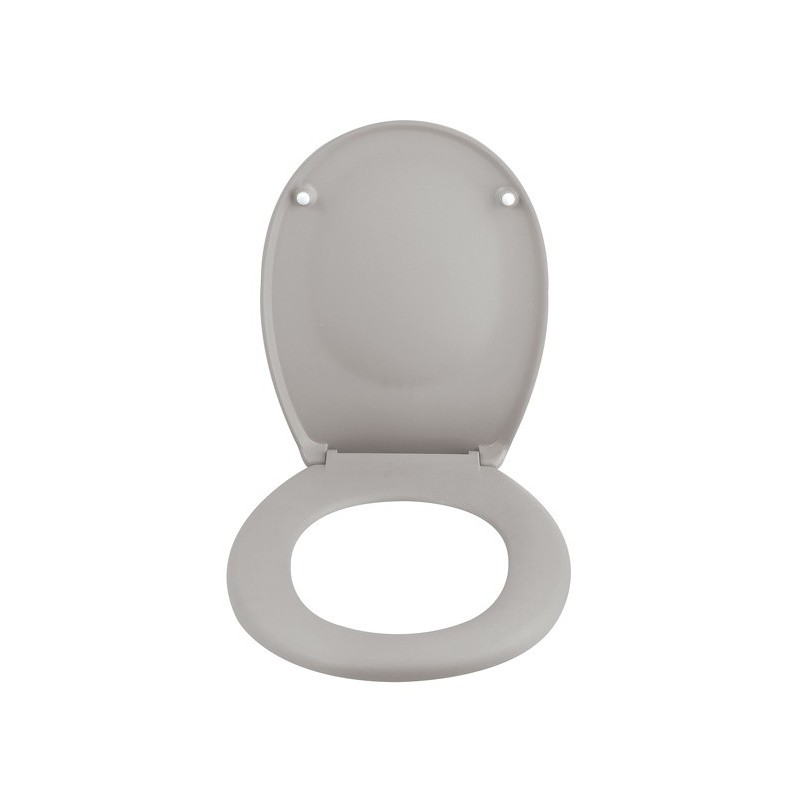 Spirella Abattant Wc Thermo Dur Avec Frein De Chute NEELA Taupe Mat - Charnières ABS Chromé Spirella