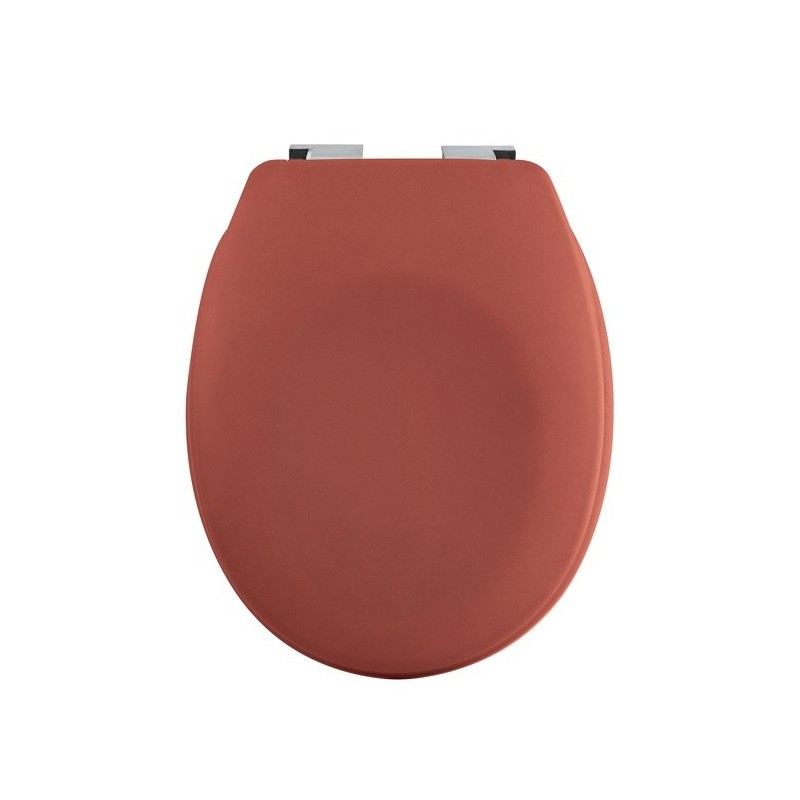 spirella Abattant wc Thermo dur avec frein de chute NEELA Terracotta mat - Charnières ABS Chromé Spirella