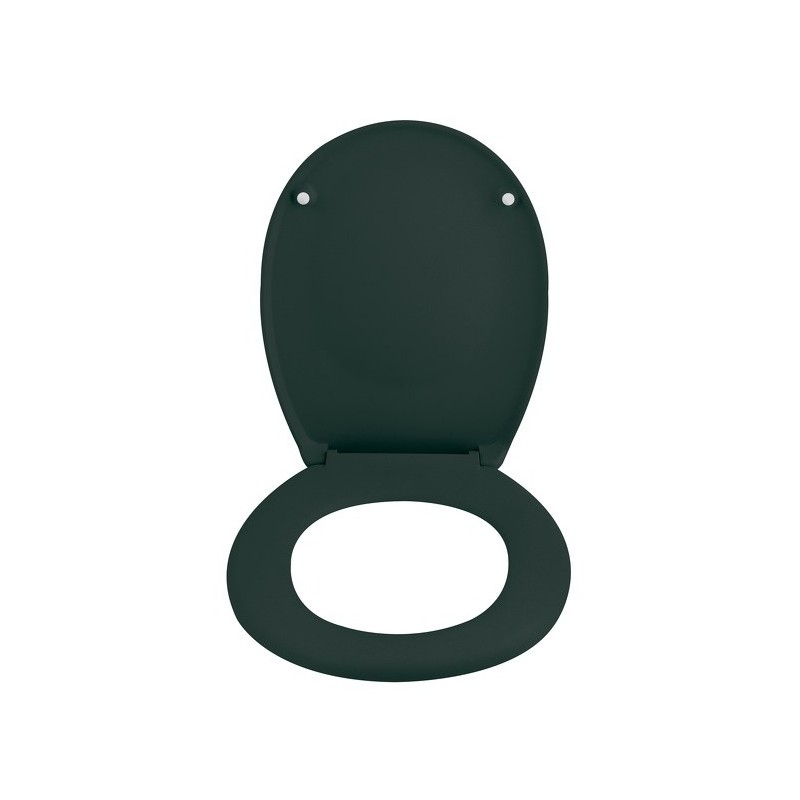 Spirella Abattant Wc Thermo Dur Avec Frein De Chute NEELA Vert Foncé Mat - Charnières ABS Chromé Spirella