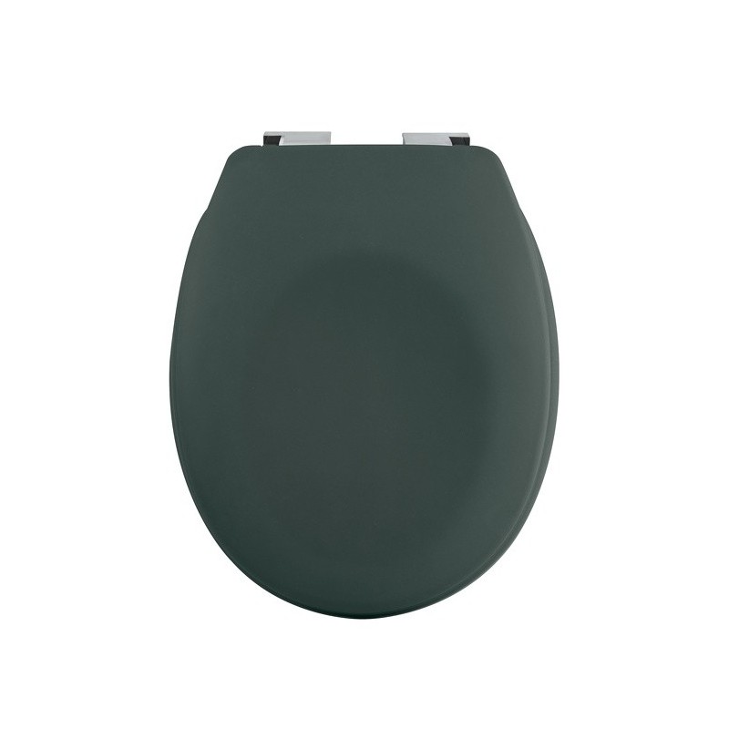 spirella Abattant wc Thermo dur avec frein de chute NEELA Vert Foncé mat - Charnières ABS Chromé Spirella